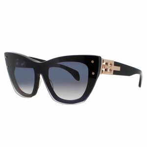 New! BUGATTI 48L-BK Elegant Cat Eye Luxury Black Sunglasses, Authentic